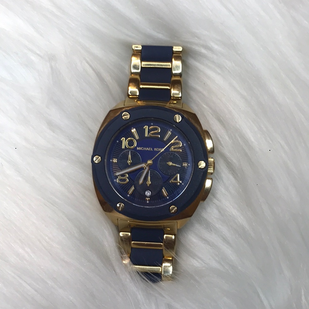 Michael KorsGold and Blue watch